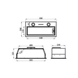 Кухонная вытяжка HOMSair FLEET 60 нержавеющая сталь