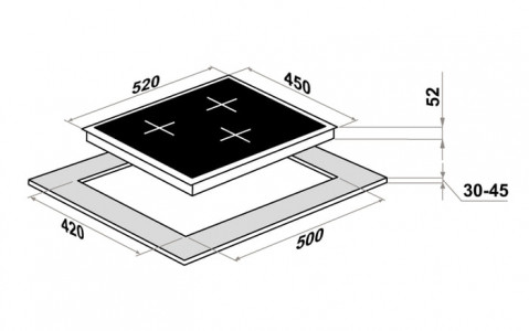Электрическая варочная панель MAUNFELD CVCE453BDBK