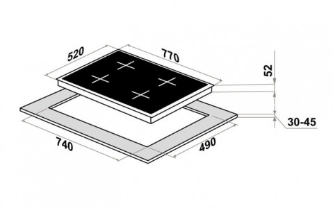 Электрическая варочная панель MAUNFELD CVCE774SMTBK