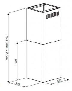 Кухонная вытяжка MAUNFELD Bath Isla 401 нержавеющая сталь