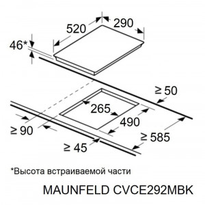 Электрическая варочная панель MAUNFELD CVCE292MBK2