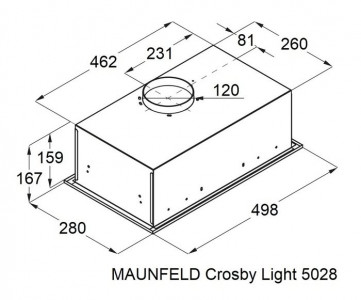 Кухонная вытяжка MAUNFELD Crosby Light 5028 чёрный