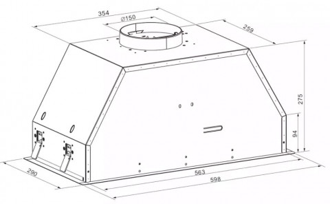 Кухонная вытяжка MAUNFELD VIVID 603EM нержавеющая сталь