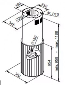 Кухонная вытяжка MAUNFELD Adelaide 39 Isla черный