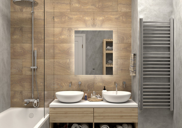 Зеркало Misty Нембус 600х700 Led холодная подсветка с подогревом НЕМ-02-60/70-14