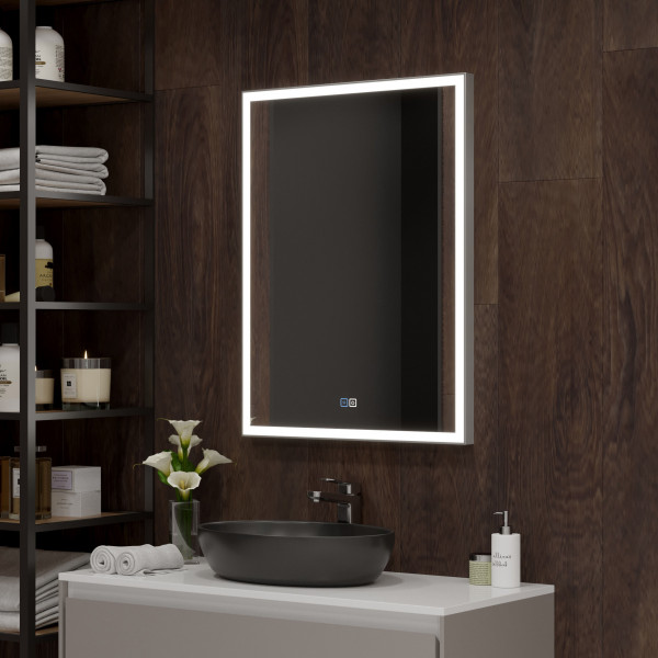 Зеркало Misty Веритате 600х800 Led холодная подсветка с подогревом ВЕР-02-60/80-14