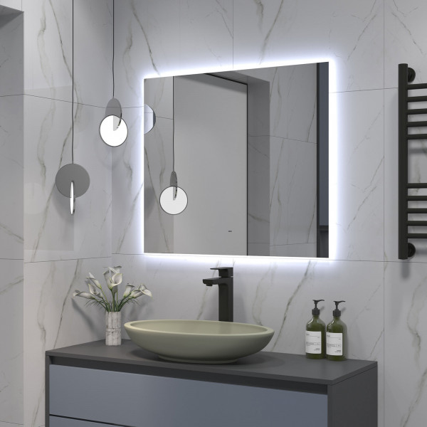 Зеркало Misty Нембус 800х700 Led холодная подсветка с подогревом НЕМ-02-80/70-14