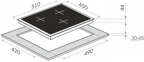Электрическая варочная панель MAUNFELD EVCE.453.D-BK