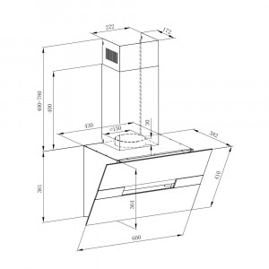 Кухонная вытяжка MAUNFELD Mersey 60 белый, вставка сатин