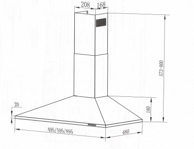 Кухонная вытяжка MAUNFELD Cork 60 белый