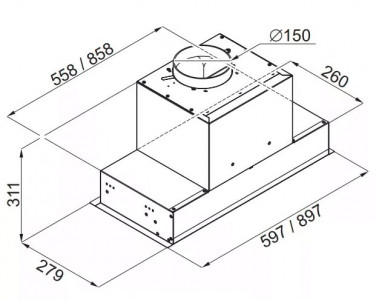 Кухонная вытяжка MAUNFELD Fantasy 60 черный