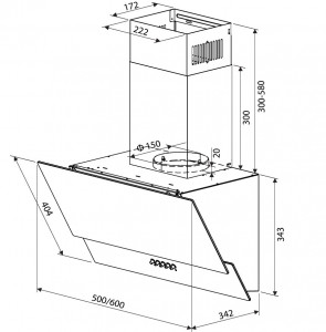 Кухонная вытяжка HOMSair SATURN PUSH 50 белый
