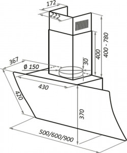 Кухонная вытяжка MAUNFELD Sky Star Chef 60 белый