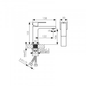 Смеситель для раковины KAISER Cube 01211-9