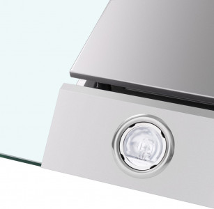 Кухонная вытяжка MAUNFELD Gloria 90 нержавеющая сталь\прозрачное стекло