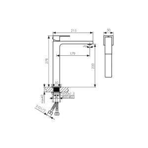 Смеситель для раковины KAISER Cube 01311-3