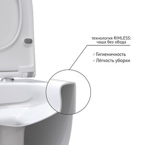 Унитаз BERGES подвесной EGO Rimless 49см 082111