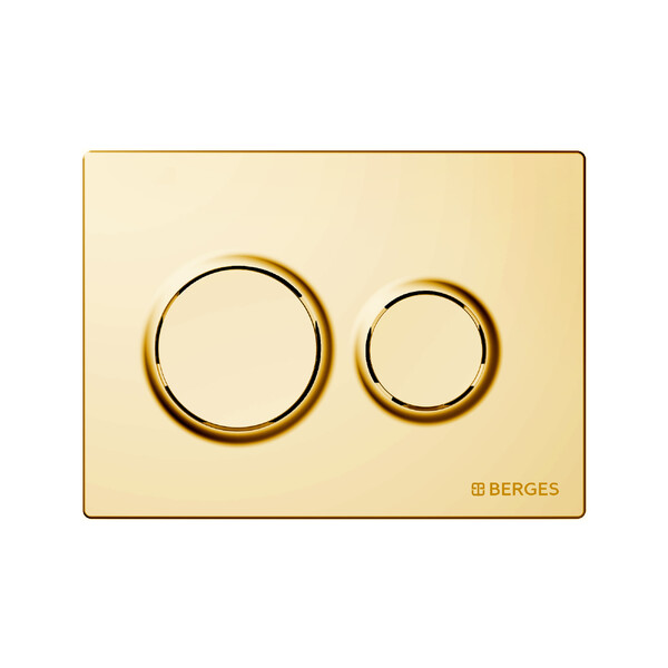Кнопка для инсталляции BERGES NOVUM O9 040069 золото глянец