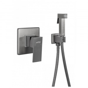 Гигиенический душ со смесителем встраиваемый Hansberge H3070BG графит