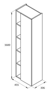 Шкаф-колонна Roca Etna 160x45,5x30,6 дуб верона