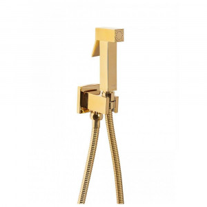 Гигиенический душ со смесителем встраиваемый Hansberge H3070GO золото