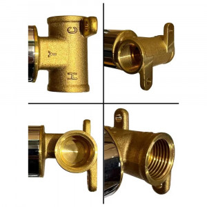 Гигиенический душ со смесителем встраиваемый Grocenberg GB001GO золото