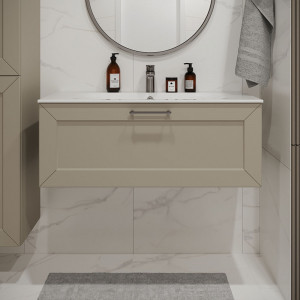 Тумба с раковиной подвесная 100см Terminus Victoria VIC101001900101O айвори