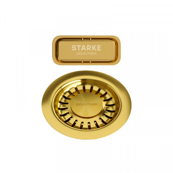 Слив с овальным переливом PM6024-BG брашированное золото Paulmark