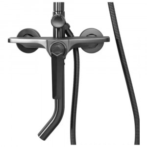 Душевая система Hansberge H5068BG Оружейная сталь
