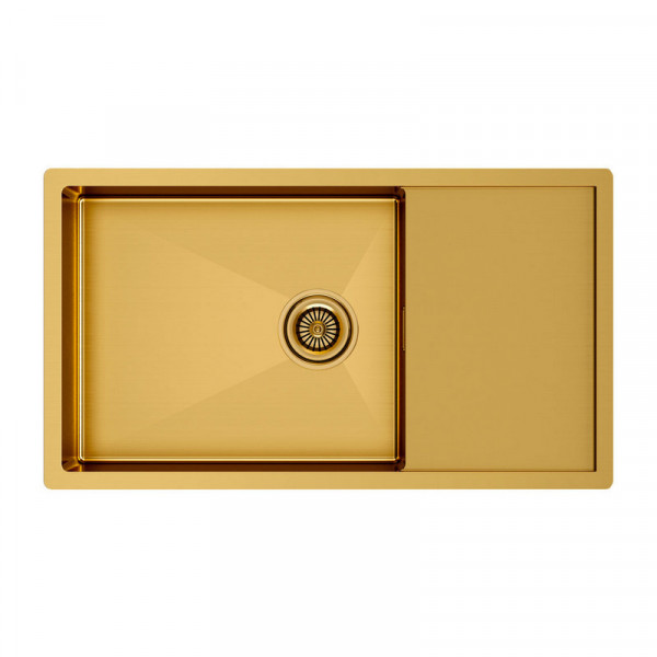 Кухонная мойка Paulmark GERBERG 78F UNI PM217844-BG брашированное золото 78х44 см