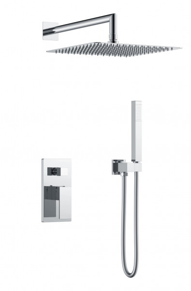 Смеситель встроенный для душа Boheme Qubic Chrome 474-3-CR хром