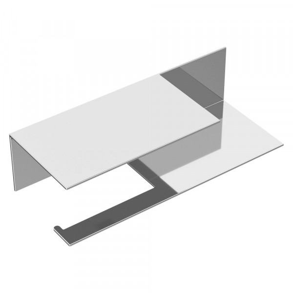 Держатель для туалетной бумаги c полкой Boheme Qubic Chrome 10721-2-CR хром
