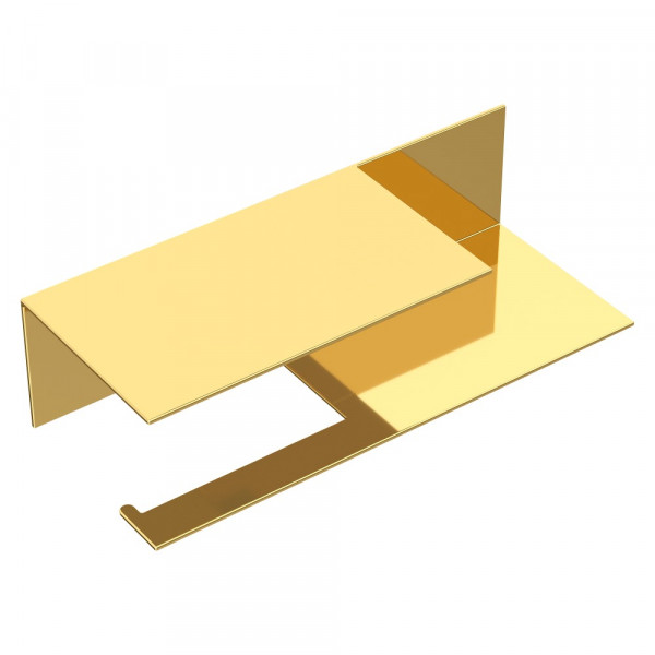 Держатель для туалетной бумаги c полкой Boheme Qubic Gold 10721-2-G золото