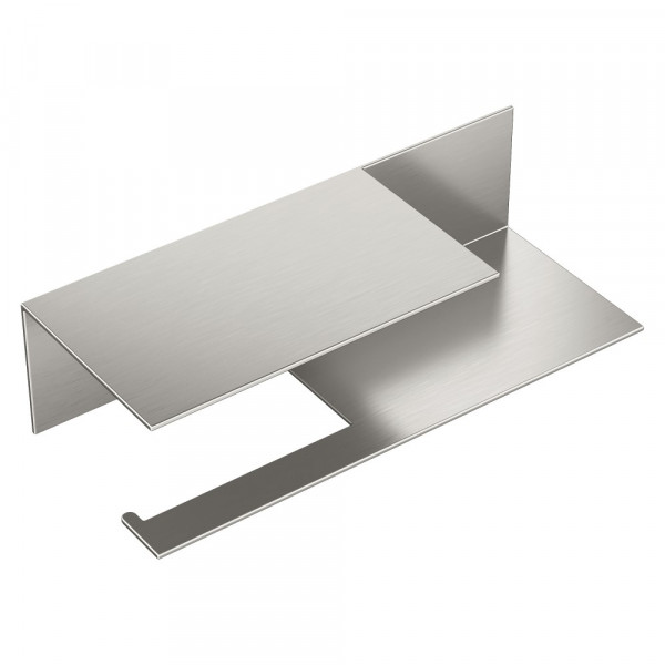 Держатель для туалетной бумаги c полкой Boheme Qubic Nickel Brush 10721-2-NB никель
