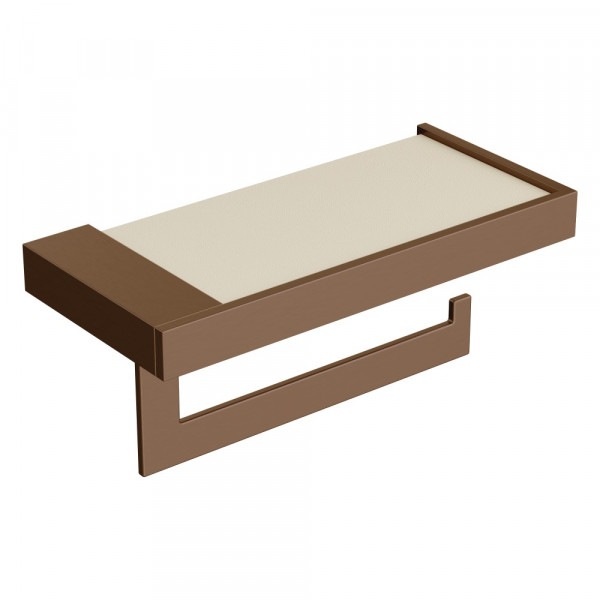 Держатель для туалетной бумаги c крышкой Boheme Qubic Brushed Bronze 10721-BRB брашированная бронза