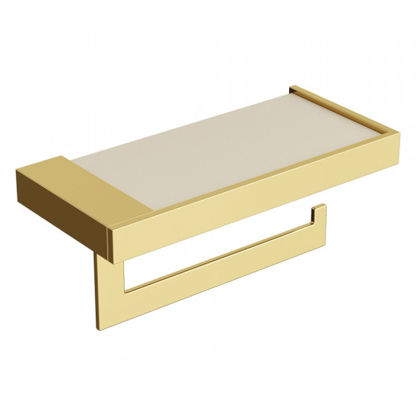 Держатель для туалетной бумаги c крышкой Boheme Qubic Gold 10721-G золото