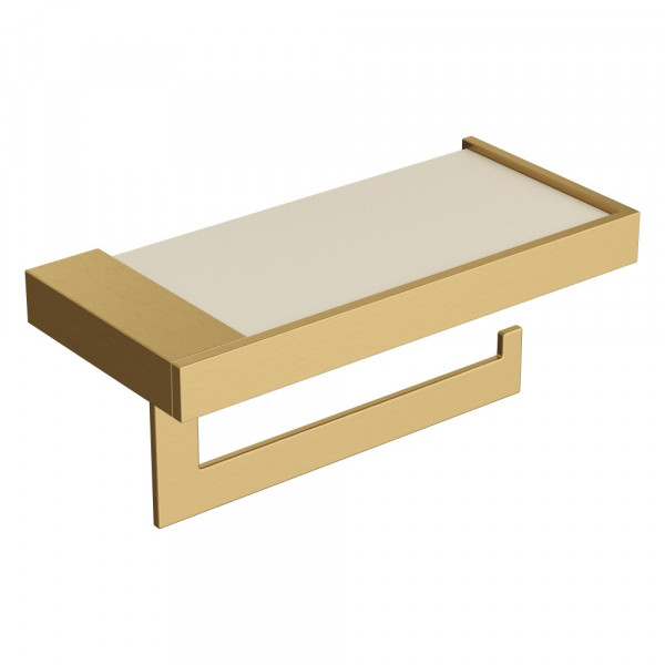 Держатель для туалетной бумаги c крышкой Boheme Qubic Matt Gold 10721-MG золото-матовый