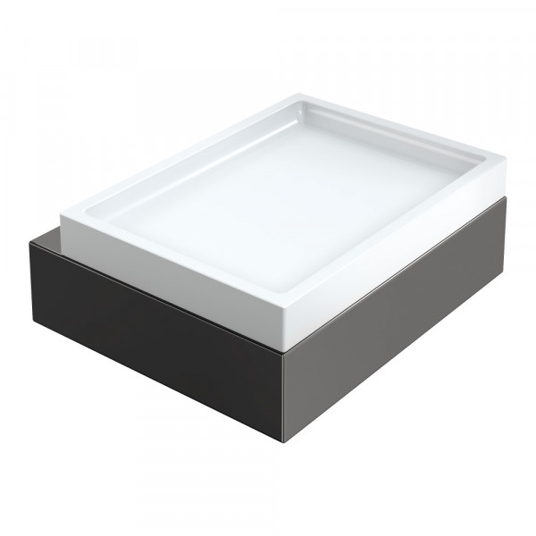 Мыльница настенная Boheme Qubic Shine Gun Metal 10723-SGM графит глянец