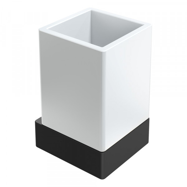 Стакан настенный Boheme Qubic Black 10724-B черный
