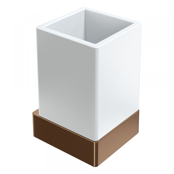 Стакан настенный Boheme Qubic Brushed Bronze 10724-BRB брашированная бронза
