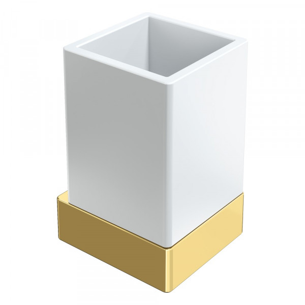 Стакан настенный Boheme Qubic Gold 10724-G золото