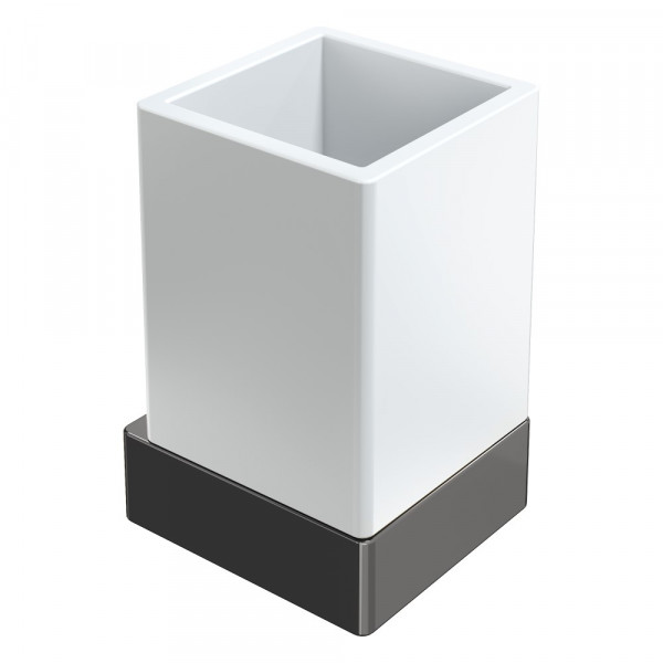 Стакан настенный Boheme Qubic Shine Gun Metal 10724-SGM графит глянец