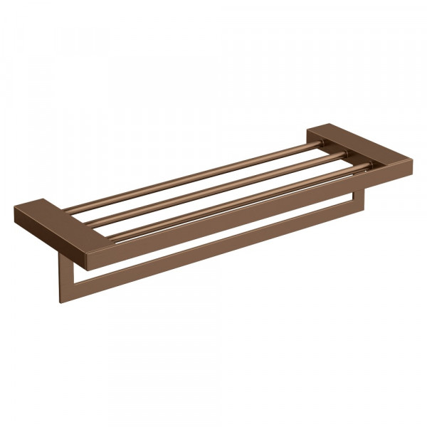 Полка для полотенец Boheme Qubic Brushed Bronze 10737-BRB брашированная бронза