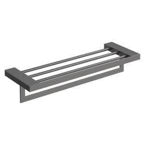 Полка для полотенец Boheme Qubic Gun Metal 10737-GM графит