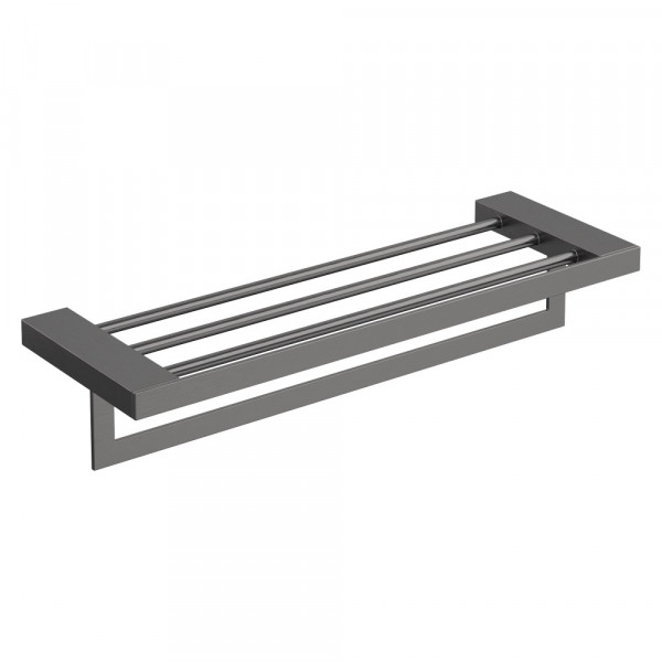 Полка для полотенец Boheme Qubic Gun Metal 10737-GM графит