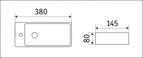 Умывальник CeramaLux 9048FR 38х14,5