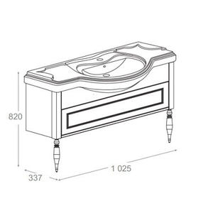 Шкафчик под умывальник Roca America Evolution ZRU9302945, 105 см, дуб молочный