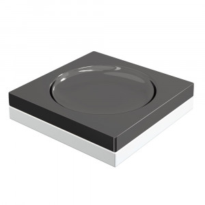 Мыльница квадратная Boheme Qubic Shine Gun Metal 10960-SGM графит глянец