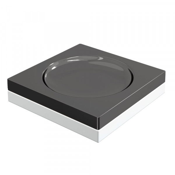 Мыльница квадратная Boheme Qubic Shine Gun Metal 10960-SGM графит глянец