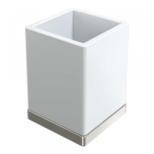 Стакан настольный Boheme Qubic Nickel Brush 10961-NB никель